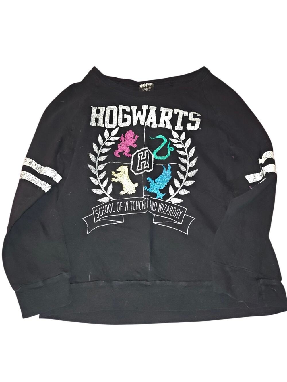 Harry Potter Hogwarts School Sweatshirt Juniors Large (15/17) Black